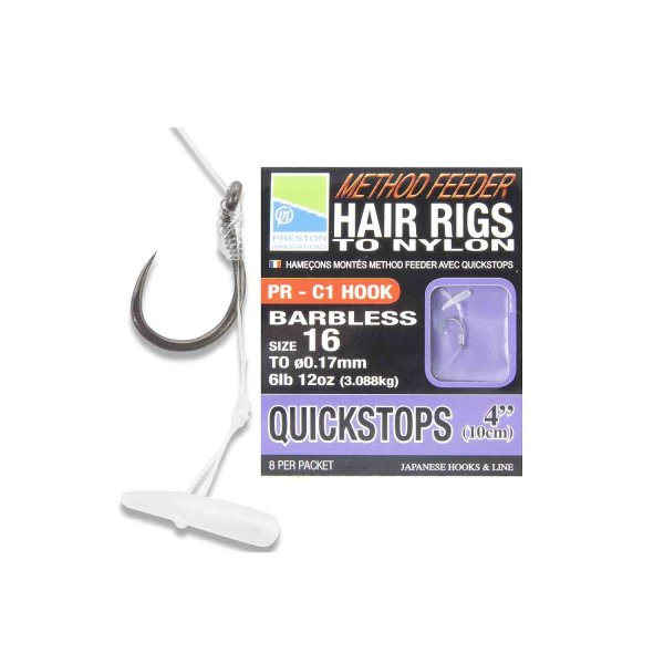 Preston Innovations Method Feeder Hair Rigs Quickstops klar