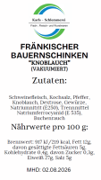 Fränkischer Bauernschinken ohne Schwarte Kilopreis...