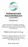 Fränkischer Bauernschinken ohne Schwarte Kilopreis...